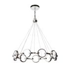 Context 9 ring chandelier in chrome