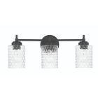 Claire Claire 3 Light Vanity in Flat Black