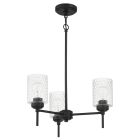 Claire Claire 3 Light Chandelier in Flat Black