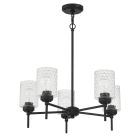 Claire Claire 5 Light Chandelier in Flat Black