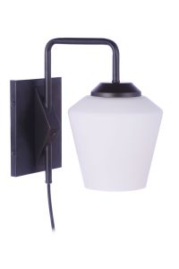 56761P-FB Plug-in Wall Sconce Flat Black