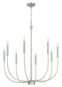 Traci Traci 8 Light Chandelier in Brushed Polished Nickel