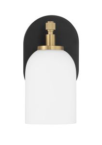 60301-FBSB Wall Sconce Flat Black-Satin Brass