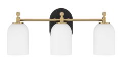 60303-FBSB Vanity Flat Black-Satin Brass