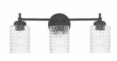 Claire Claire 3 Light Vanity in Flat Black