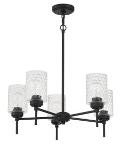 Claire Claire 5 Light Chandelier in Flat Black