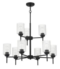 Claire Claire 9 Light Chandelier in Flat Black