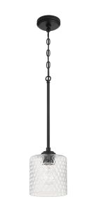 Claire Claire 1 Light Mini Pendant in Flat Black