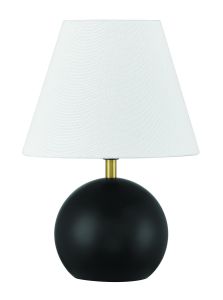 Olive Olive 1 Light Table Lamp in Flat Black/Satin Brass