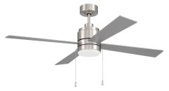 McCoy 52" McCoy 4-Blade w/ Pull Chain in Brushed Polished Nickel w/ Brushed Nickel Blades