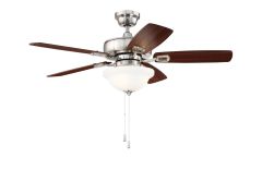 Twist N Click 42" Ceiling Fan with Blades and Light Kit